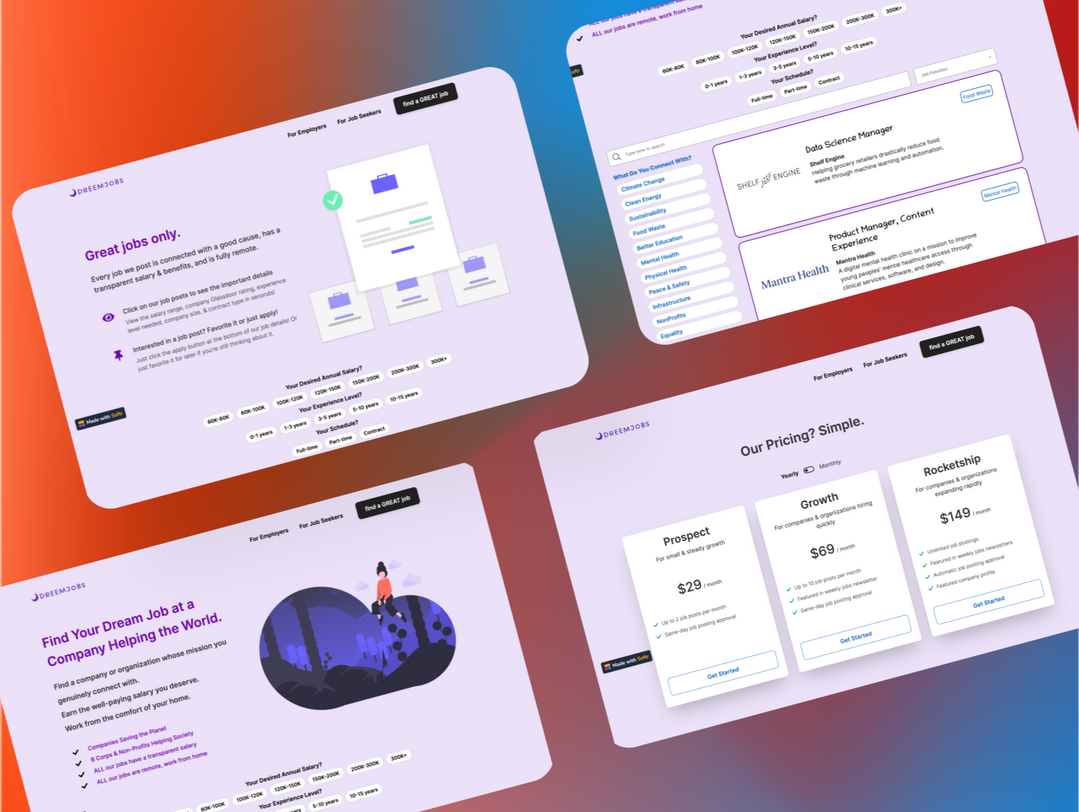 UI/UX of Dreem Jobs